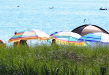 Local beaches filled to capacity on Canada Day