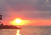 Summer sunsets over Lake Huron