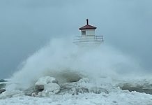 Lake Huron shows her fury on March 1, 2021