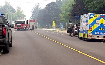 Collision temporarily closes Albert St. in Southampton