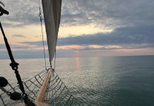 All aboard for a sunset cruise on The Playfair tall ship