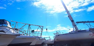 Boats go to bed for the winter in Port Elgin