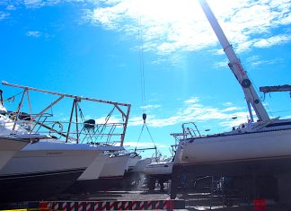 Boats go to bed for the winter in Port Elgin